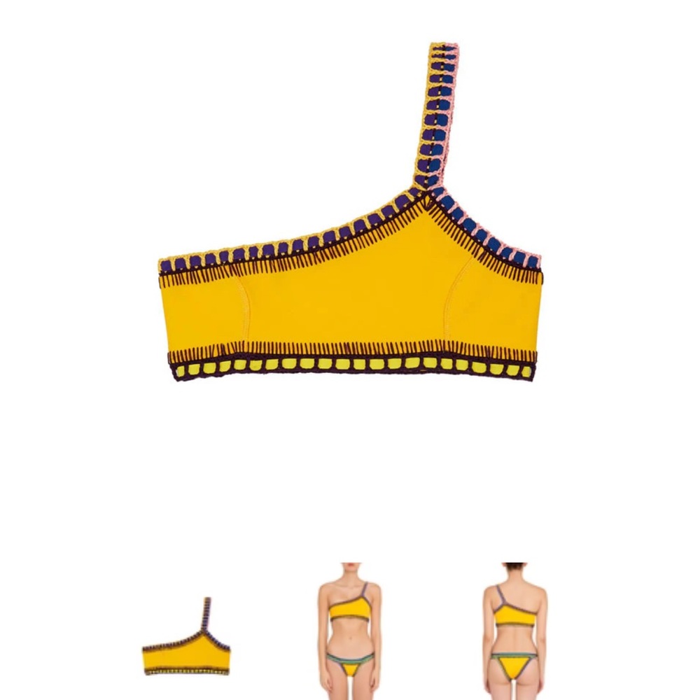 KIINI Blue and Yellow Bikini with Purple Trim - Picture 7 of 9